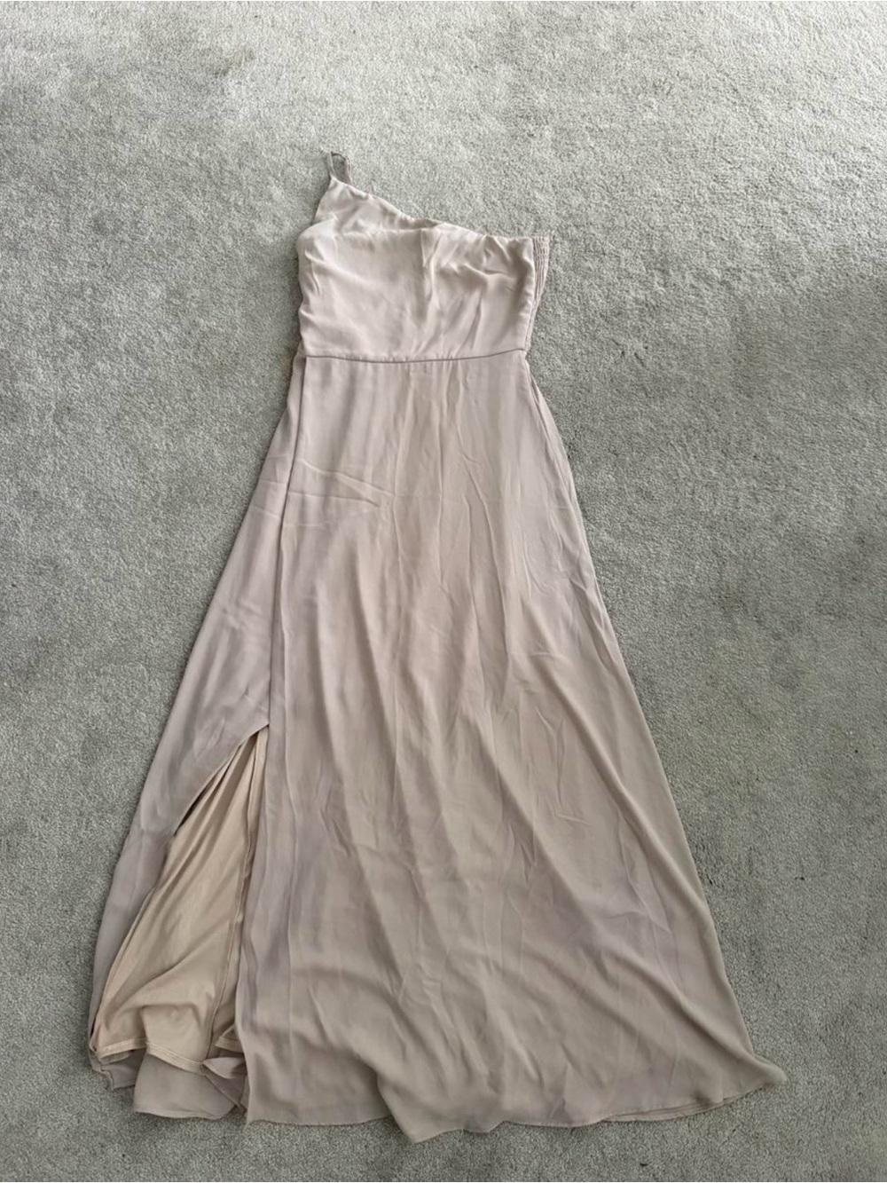 Show Me Your MuMu One-Shoulder Blush Maxi Dress